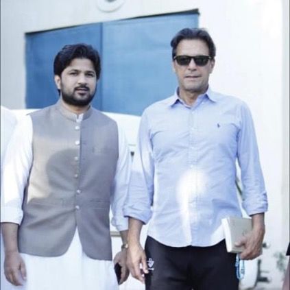 Arif Rind with Pakistan Tehreek-e-Insaf chairperson Imran Khan